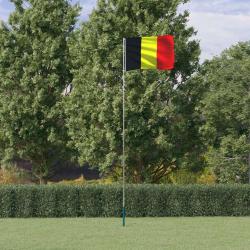 Drapeau de la Belgique et mât 5,55 m Aluminium alsavelo