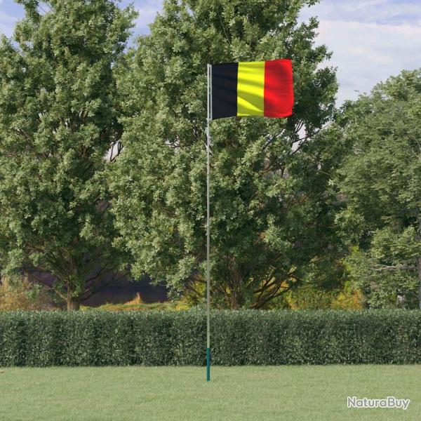 Drapeau de la Belgique et mt 5,55 m Aluminium alsavelo