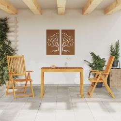 Ensemble à manger de jardin 3 pcs Bois d'acacia solide alsavelo