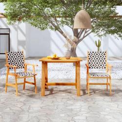 Ensemble à manger de jardin 3 pcs Bois d'acacia solide alsavelo