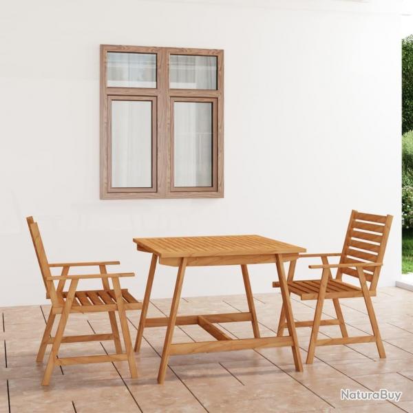 Ensemble  manger de jardin 3 pcs Bois d'acacia solide alsavelo