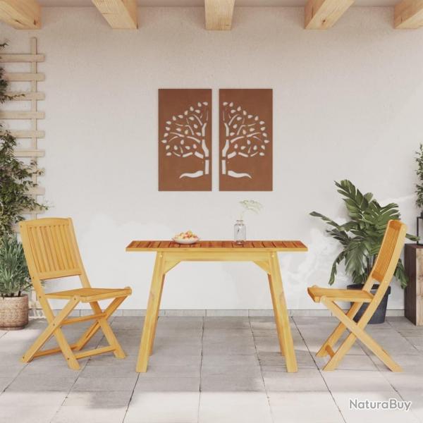 Ensemble  manger de jardin 3 pcs Bois d'acacia solide alsavelo