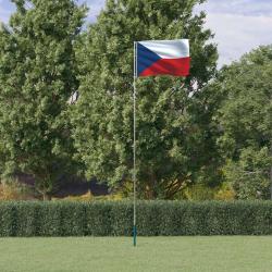 Drapeau tchèque et mât 5,55 m Aluminium alsavelo