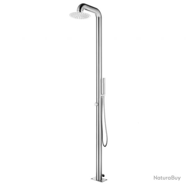 Douche de jardin 225 cm Acier inoxydable alsavelo