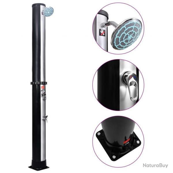 Douche solaire d'extrieur avec pomme de douche et robinet 40 L alsavelo