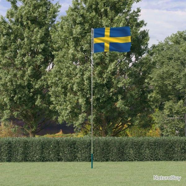 Drapeau de la Sude et mt 5,55 m Aluminium alsavelo