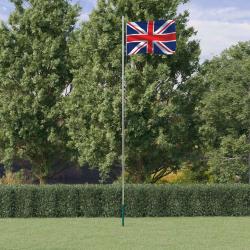 Drapeau du Royaume-Uni et mât 6,23 m Aluminium alsavelo