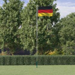 Drapeau de l'Allemagne et mât 6,23 m Aluminium alsavelo