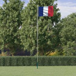 Drapeau de la France et mât 6,23 m Aluminium alsavelo