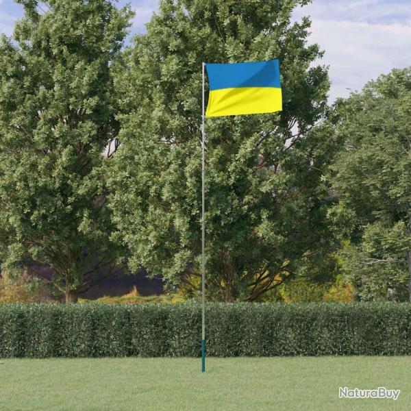 Drapeau de l'Ukraine et mt 5,55 m aluminium alsavelo