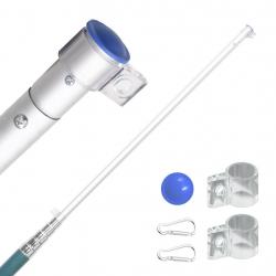 Drapeau de la Pologne et mât 5,55 m Aluminium alsavelo