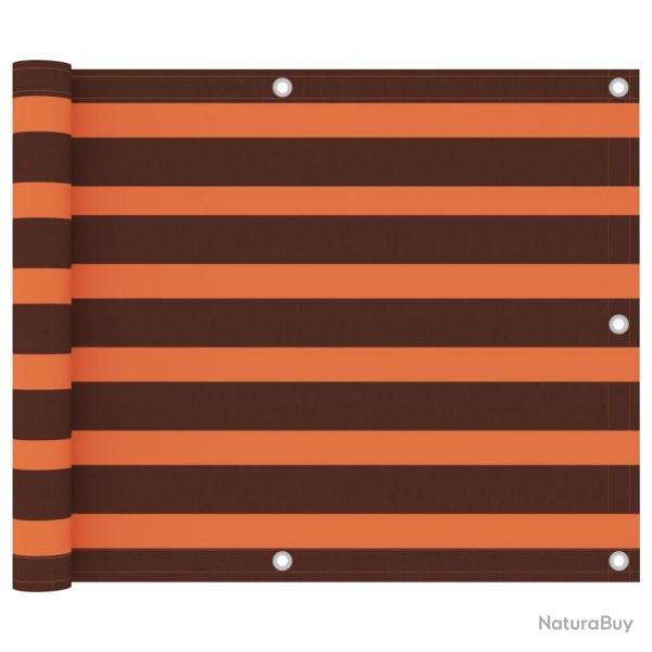 cran de balcon Orange et marron 75x300 cm Tissu Oxford alsavelo
