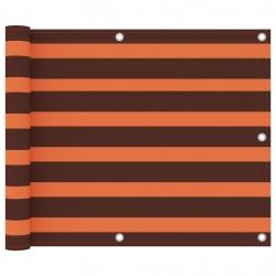 Écran de balcon Orange et marron 75x500 cm Tissu Oxford alsavelo