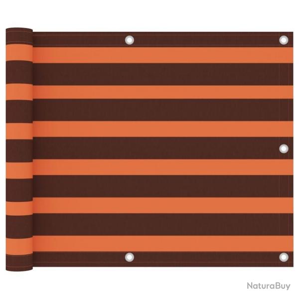 cran de balcon Orange et marron 75x500 cm Tissu Oxford alsavelo