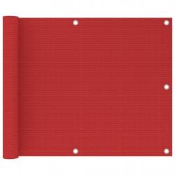 Écran de balcon Rouge 75x500 cm PEHD alsavelo
