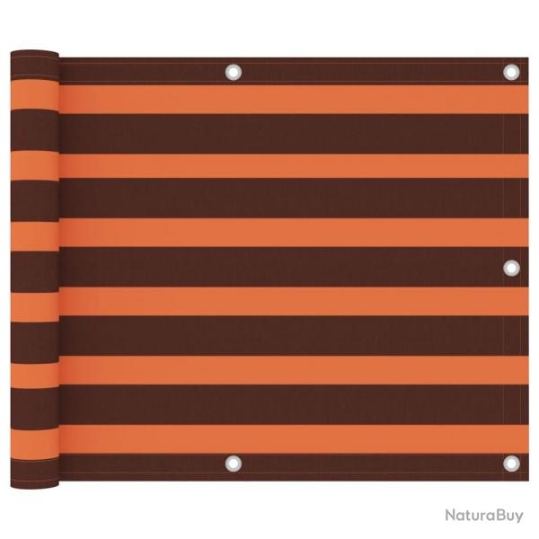 cran de balcon Orange et marron 75x600 cm Tissu Oxford alsavelo