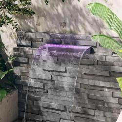 Déversoir pour cascade avec LED RVB Acrylique 60 cm alsavelo