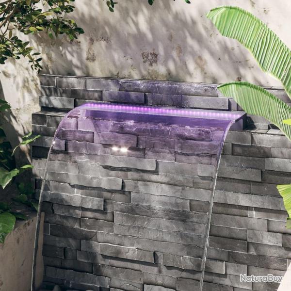 Dversoir pour cascade avec LED RVB Acrylique 108 cm alsavelo