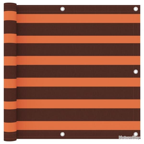 cran de balcon Orange et marron 90x400 cm Tissu Oxford alsavelo
