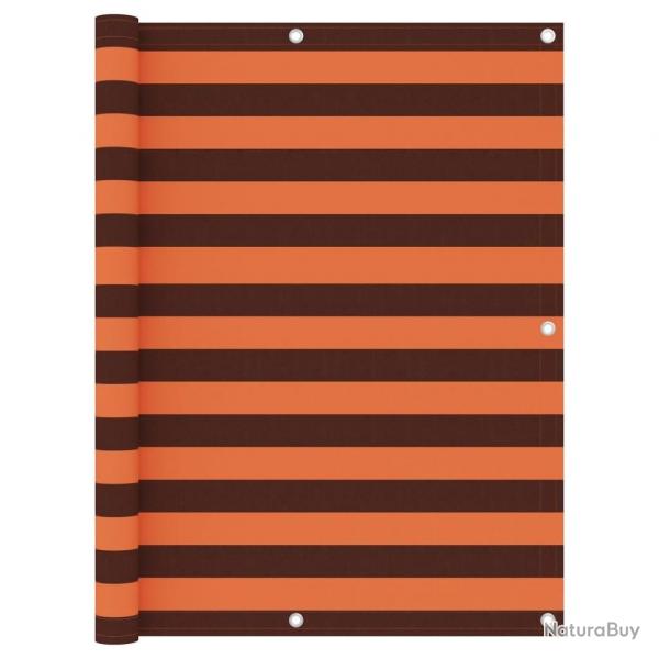 cran de balcon Orange et marron 120x600 cm Tissu Oxford alsavelo