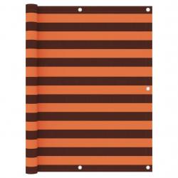 Écran de balcon Orange et marron 120x500 cm Tissu Oxford alsavelo