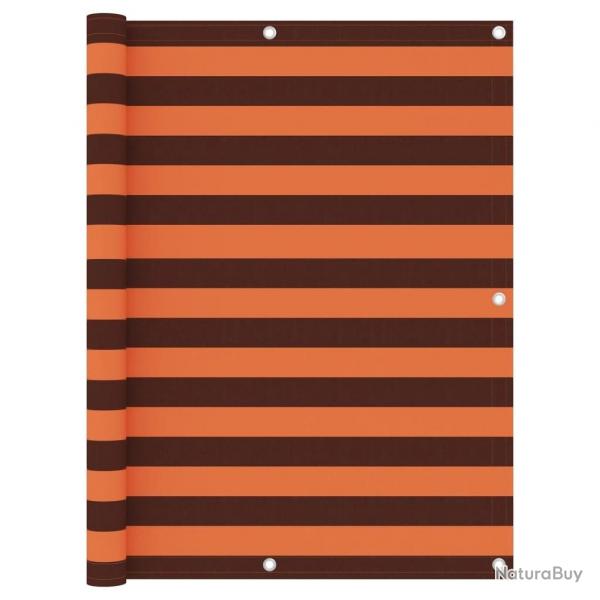 cran de balcon Orange et marron 120x500 cm Tissu Oxford alsavelo