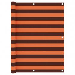Écran de balcon Orange et marron 120x300 cm Tissu Oxford alsavelo