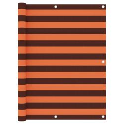 Écran de balcon Orange et marron 120x300 cm Tissu Oxford alsavelo