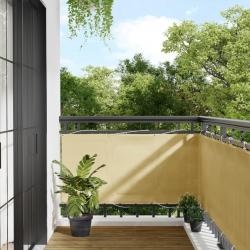 Écran de balcon sable 75x400 cm 100% polyester oxford alsavelo