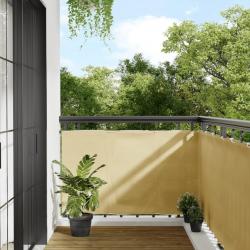Écran de balcon sable 90x400 cm 100% polyester oxford alsavelo