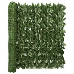 Écran de balcon avec feuilles vert foncé 500x100 cm alsavelo