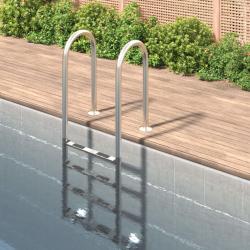 &Eacute;chelle de piscine 54x38x184,5 cm acier inoxydable 304
