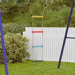 Échelle de corde pour enfants avec 4 échelons multicolore alsavelo