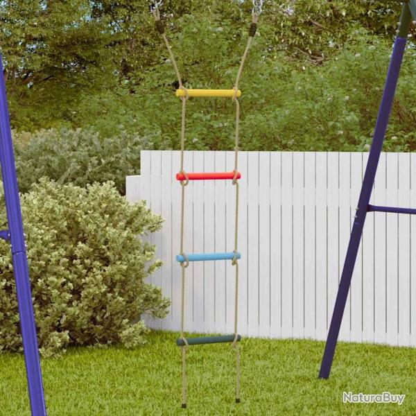 chelle de corde pour enfants avec 4 chelons multicolore alsavelo