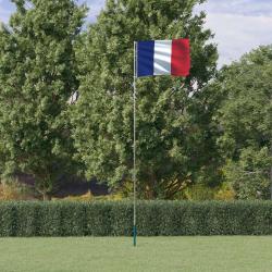 Drapeau de la France et mât 5,55 m Aluminium alsavelo