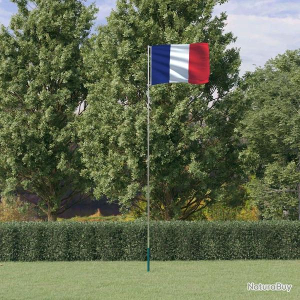 Drapeau de la France et mt 5,55 m Aluminium alsavelo