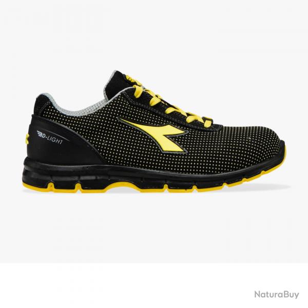 Chaussure de scurit basse Diadora RUN ATOM LOW S3 SRC ESD taille 42 noir et jaune