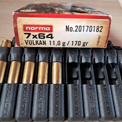 Balles Norma Vulkan - Cal. 7x64    boite de 15