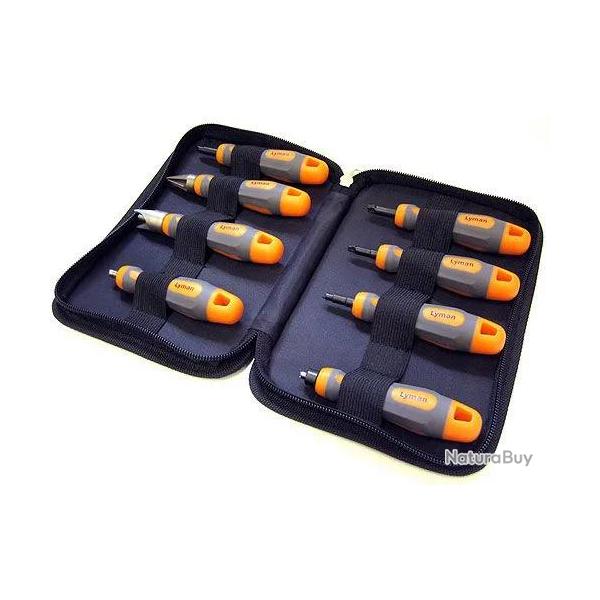 Kit Deluxe 8 outils prparation d'tuis Lyman
