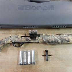 FUSIL BENELLI M2 CONFORTECH CAMO CAL 12/76 CANON 66 CM + MALLETTE ET CHOKES OCCASION TRES BON ETAT