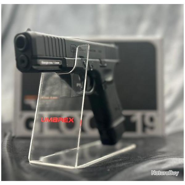 NOUVEAUT 2025 PISTOLET GLOCK 19 GEN5 MOS BBS 6MM CO2 1J BLACK AVEC 4 INTERFACES