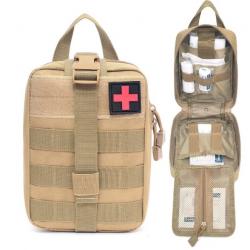 Trousse de Secours Tactique Militaire - MOLLE - TAN - SKX INDUSTRIES