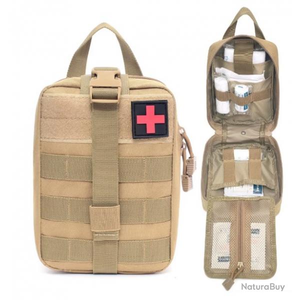 Trousse de Secours Tactique Militaire - MOLLE - TAN - SKX INDUSTRIES