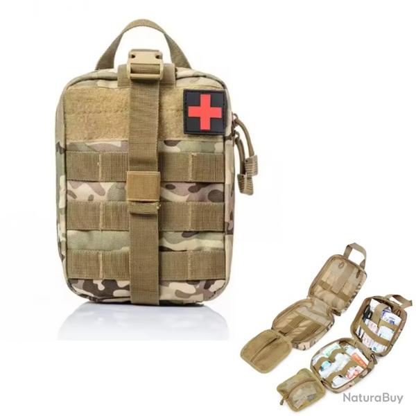 Trousse de Secours Tactique Militaire - MOLLE - CAMO - SKX INDUSTRIES