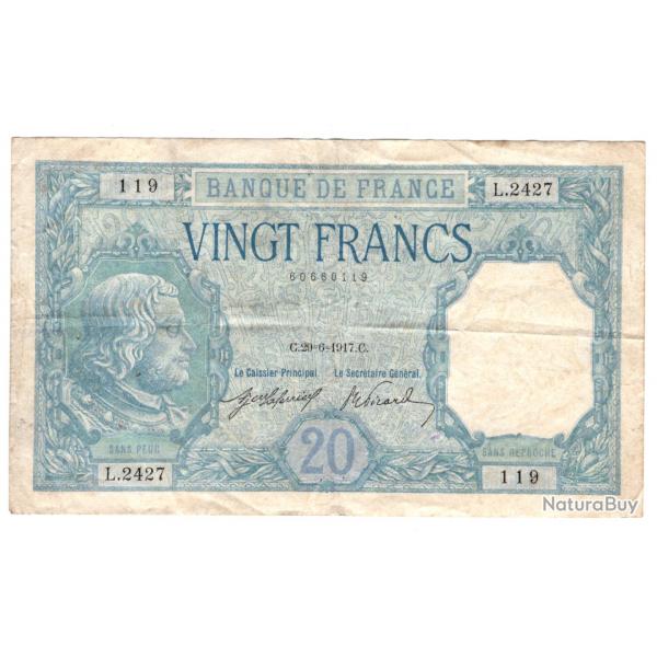 Billet de 20 francs Bayard 1917