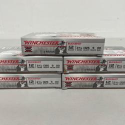 !! NEUF !! CARTOUCHE WINCHESTER CALIBRE 12/70 BUCKSHOT CHEVROTINE 9grain par 25