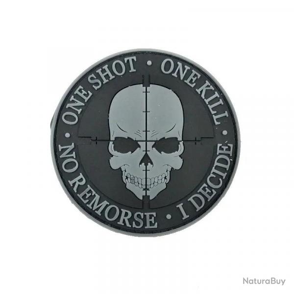 Patch PVC "One Shot One Kill" - Gris