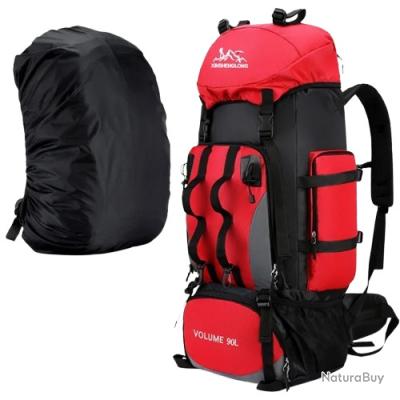 Sac à dos Camping Etanche Randonnée Trekking Grande Capacité 90L - Sacs