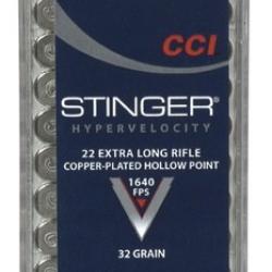 Cartouches CCI Stinger Calibre 22 Lr (Boite de 500 cartouches) Vitesse: 500 m/s