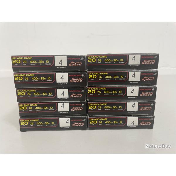 !! NEUF !! CARTOUCHE WINCHESTER SUPER SPEED CALIBRE 20/76 32gr NICKELES PB4 PAR 100